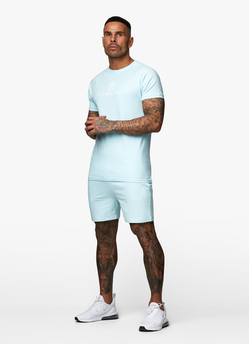Gym King Pro Jersey Short - Aqua Sky