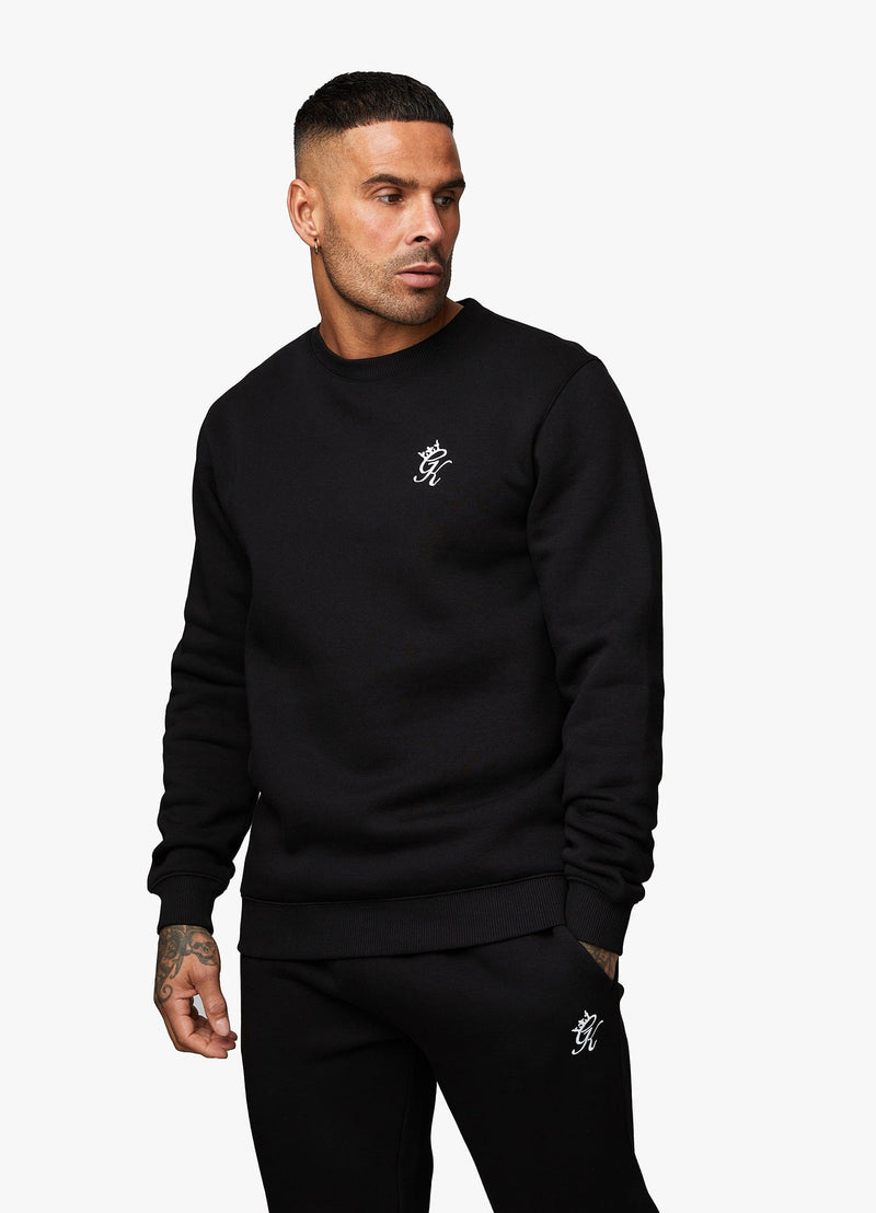 Gym King Fundamental Crew Tracksuit - Black