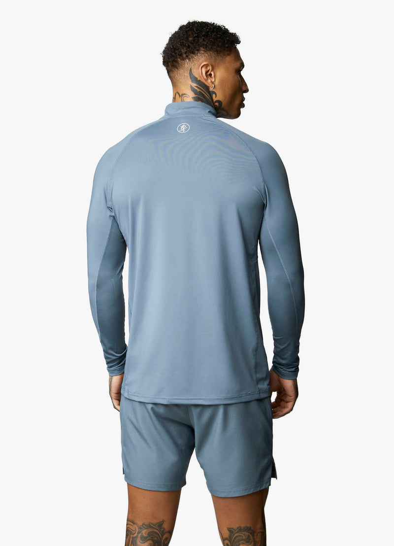 Gym King Energy 1/4 Zip Funnel - Petrol Blue
