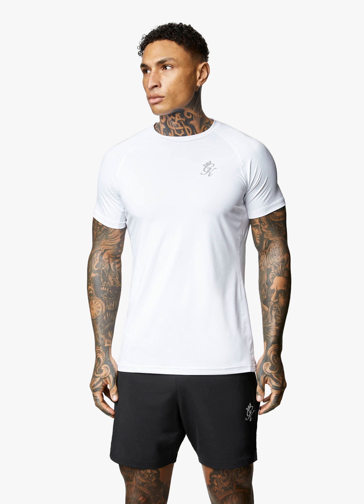 Men’s Gym King Energy Tee White lightweight gym t-shirt