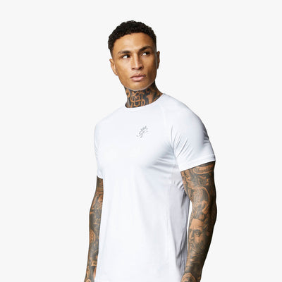 Men’s Gym King Energy Tee White lightweight gym t-shirt
