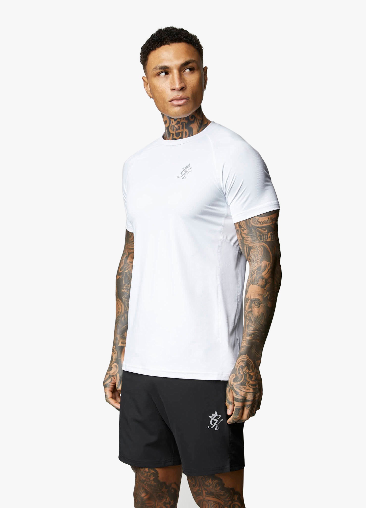 Men’s Gym King Energy Tee White lightweight gym t-shirt