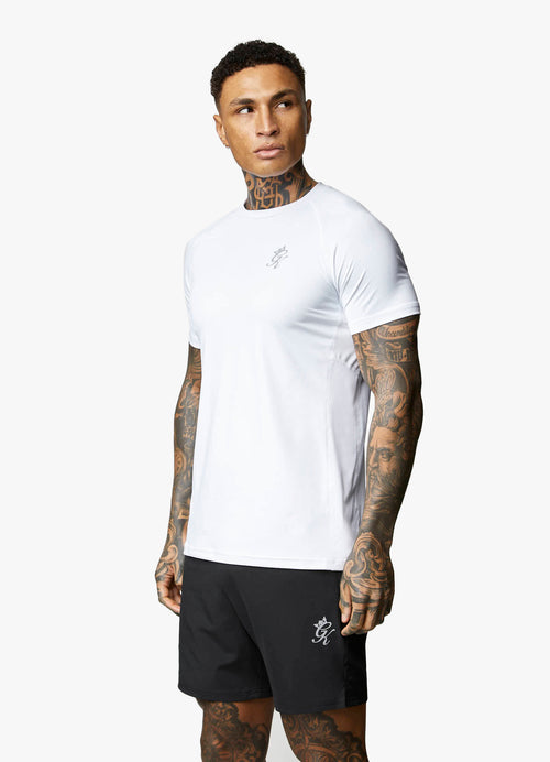 Men’s Gym King Energy Tee White lightweight gym t-shirt