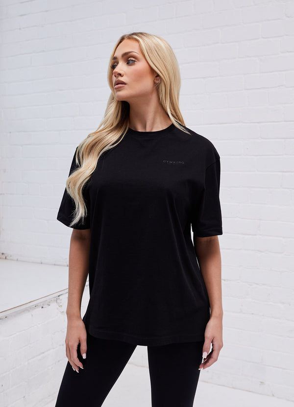 Gym King Established Boyfriend Tee - Black