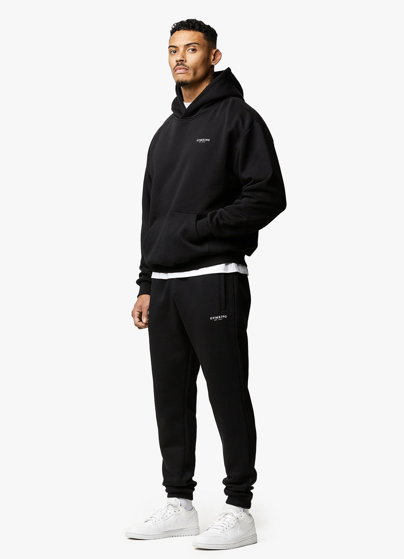 Gym King Oversized Logo Hoodie - Black