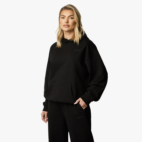 Gym King Established Relaxed Fit Hood - Black