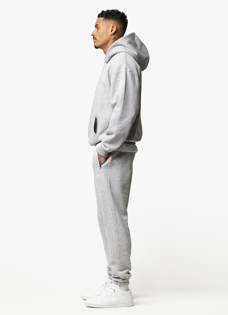 Gym King Established Hood - Light Grey Marl