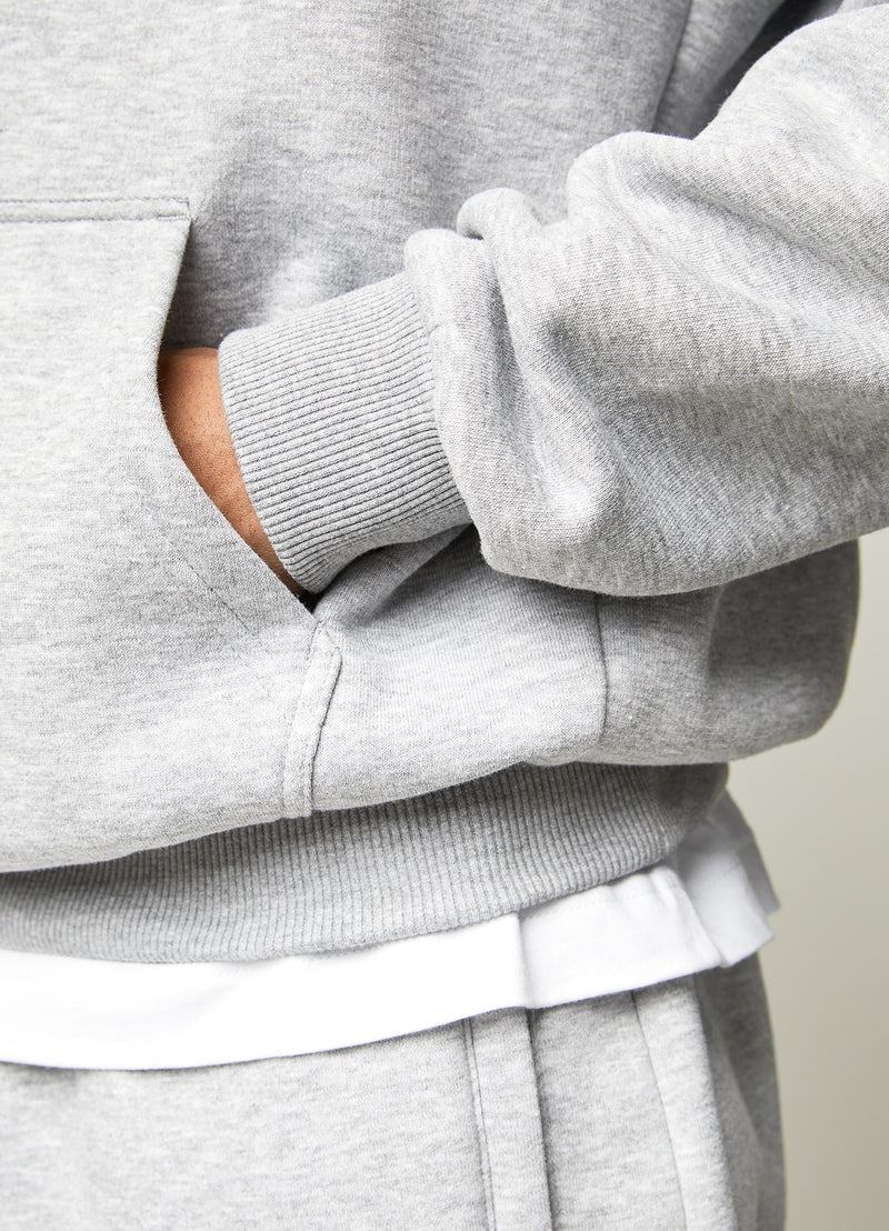 Gym King Established Hood - Light Grey Marl