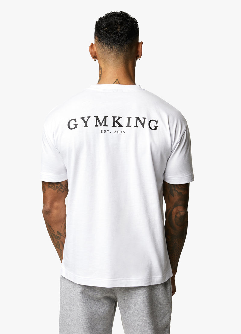 Gym King Oversized Logo T-shirt - White