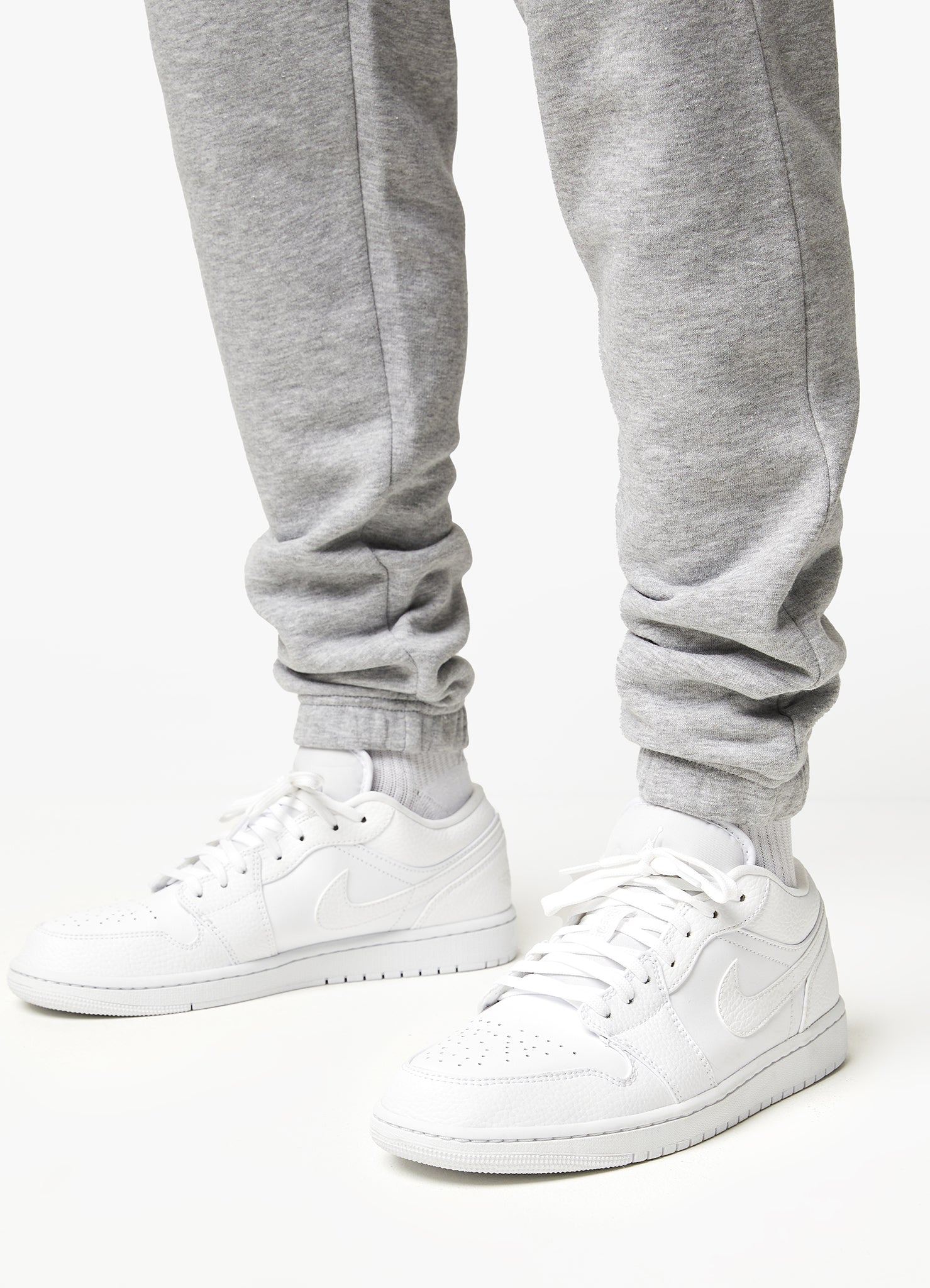 Gym King Oversized Logo Jogger - Light Grey Marl