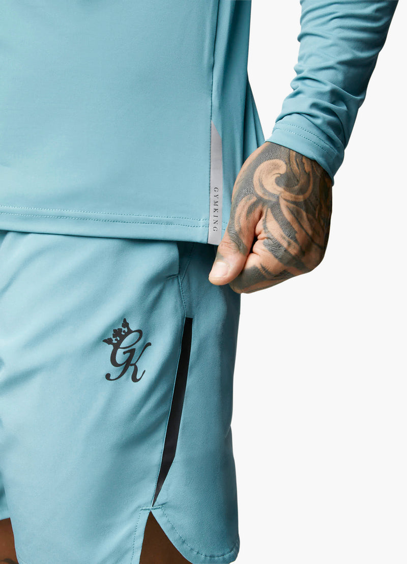 Gym King Flex ¼ Zip Funnel – Ocean Teal