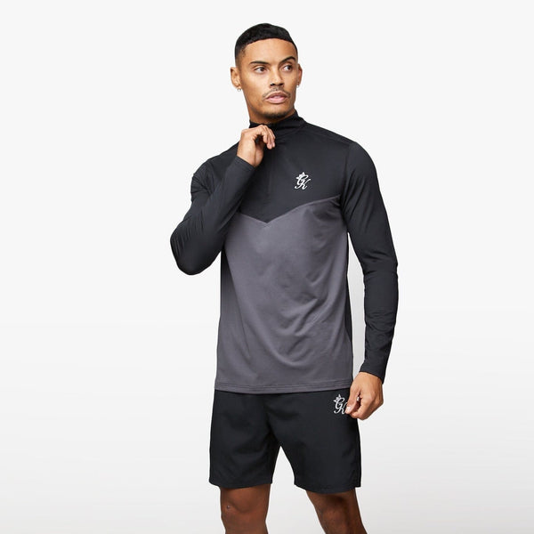 Gym King React 1/4 Zip - Black/Fossil Grey