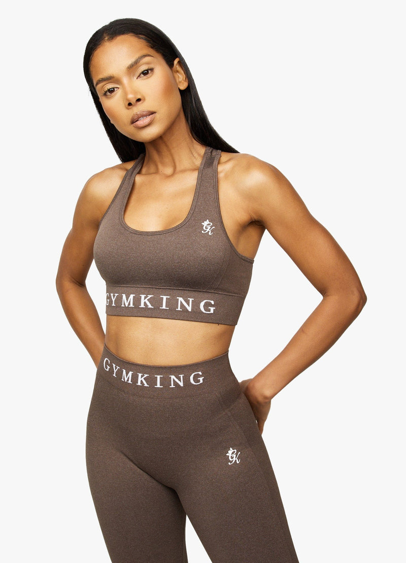 Gym King Seamless Results Bra - Espresso Marl