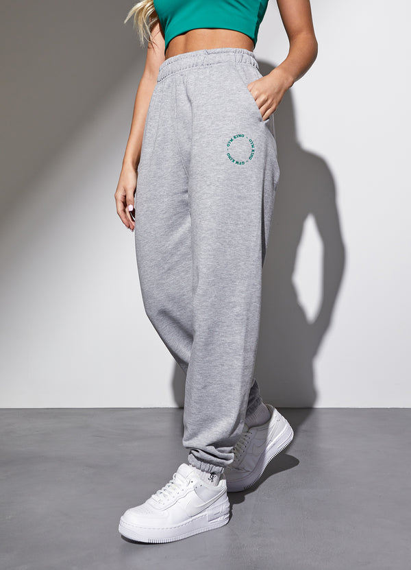 Gym King Recharge Boyfriend Jogger - Light Grey Marl