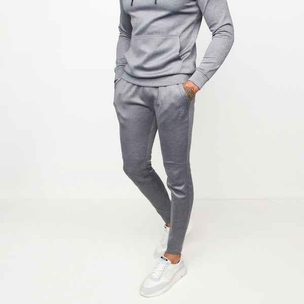 Gym King Interval Tracksuit Bottoms - Mid Grey Marl
