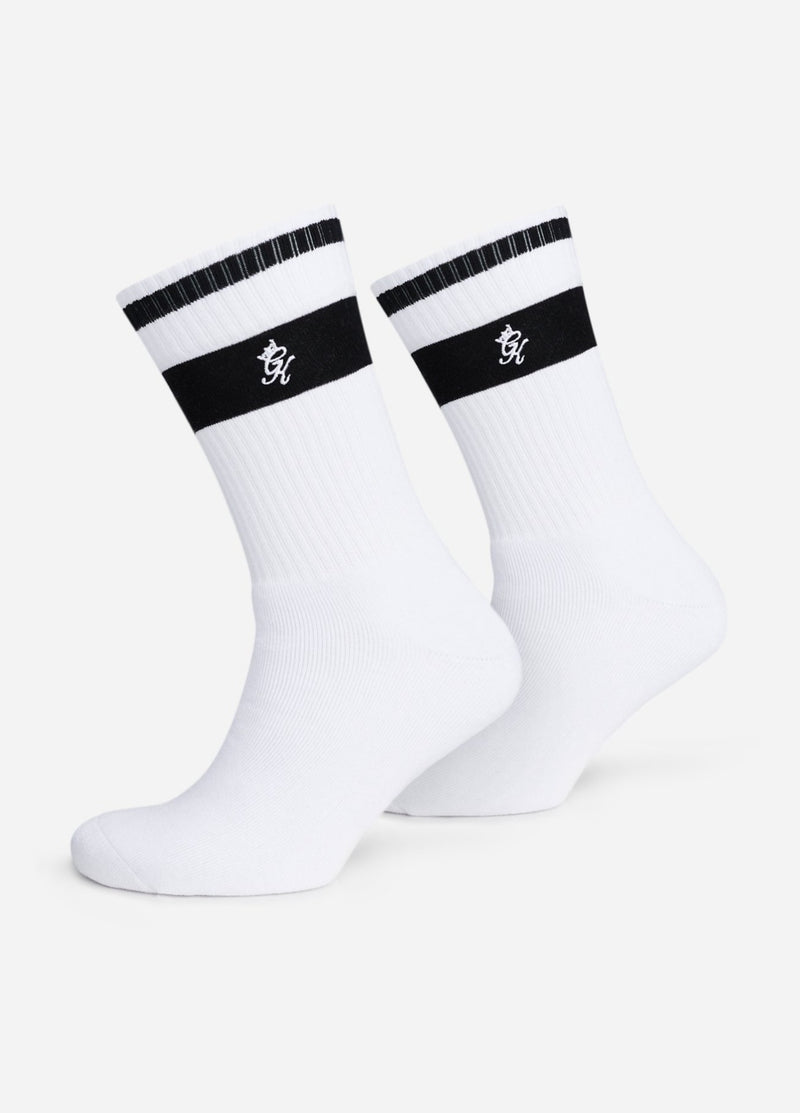 Gym King Ryu Socks (2pk) - White.1