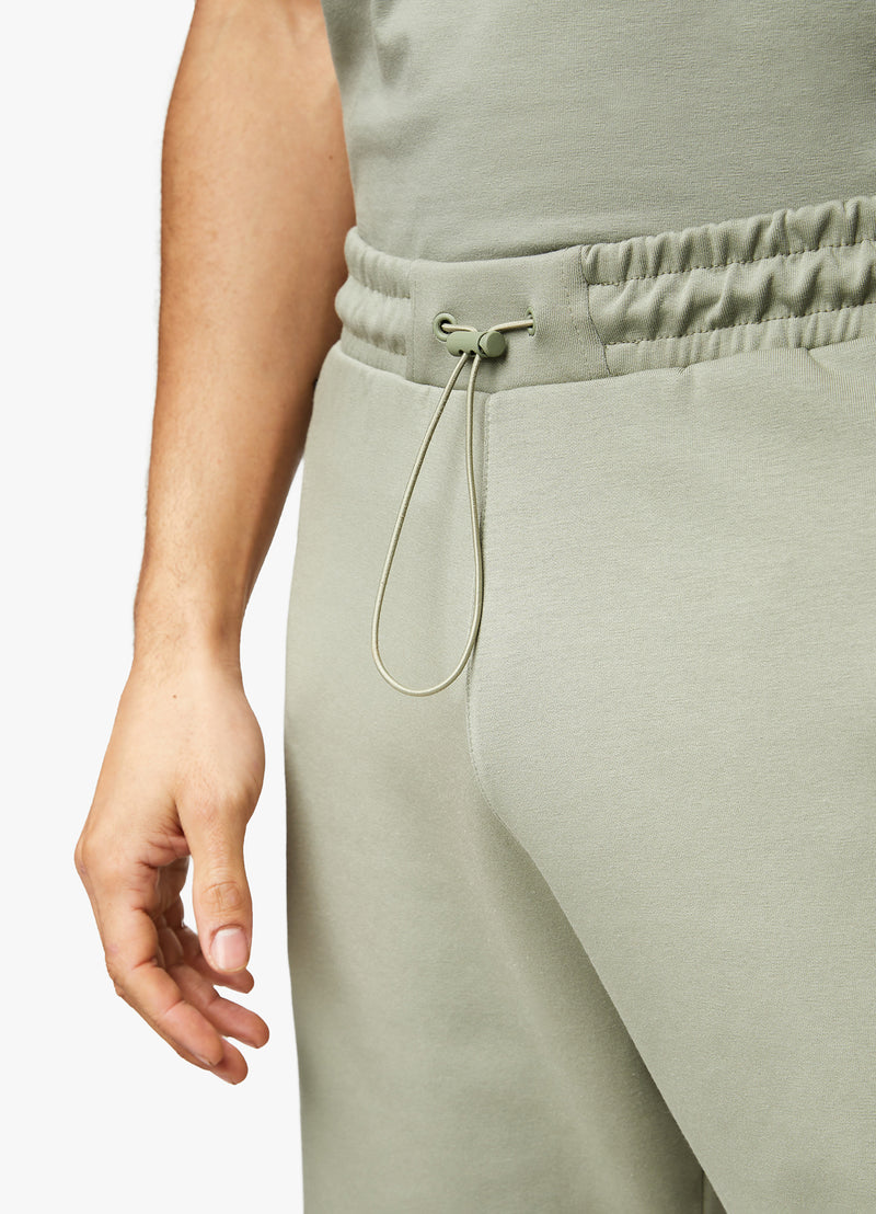 Gym King Linear Print Interlock Short - Soft Khaki