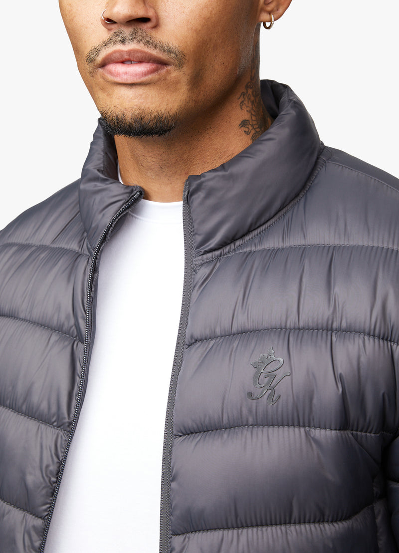 Gym King Lightweight Packaway Puffer Jacket - Dark Grey – GYM KING