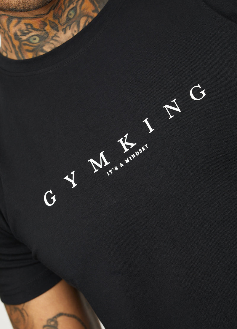 Gym King Mindset Tee - Black