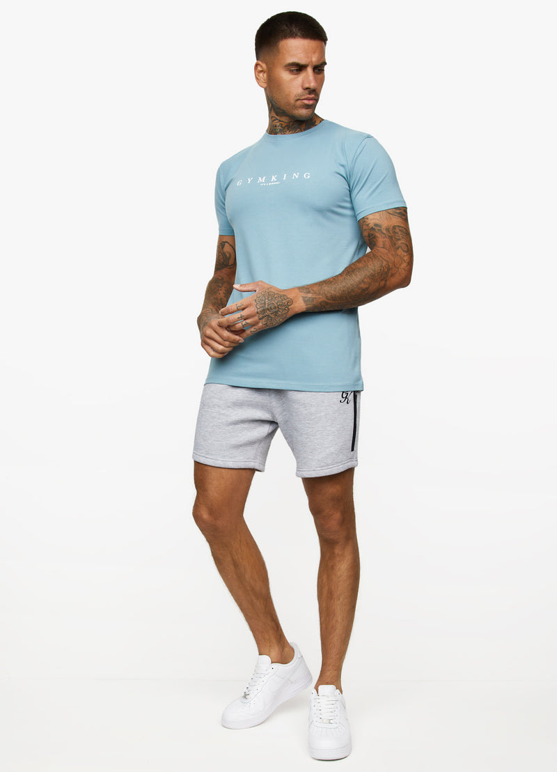 Gym King Mindset Tee - Smoke Blue