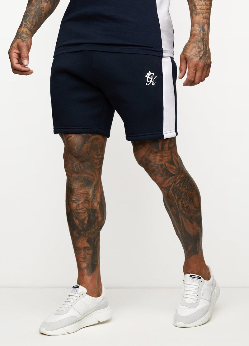 Gym King Contrast Panel Short - Navy/White