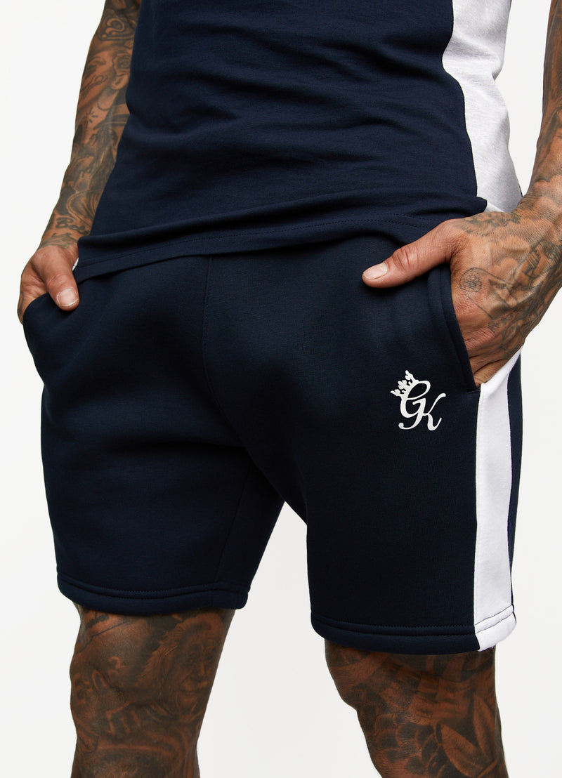 Gym King Contrast Panel Short - Navy/White
