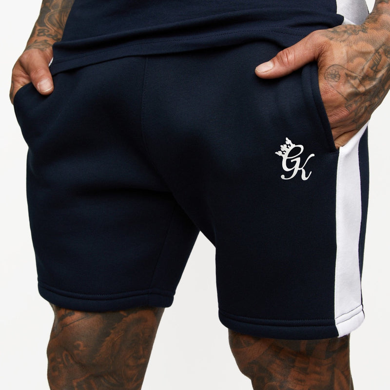 Gym King Contrast Panel Short - Navy/White