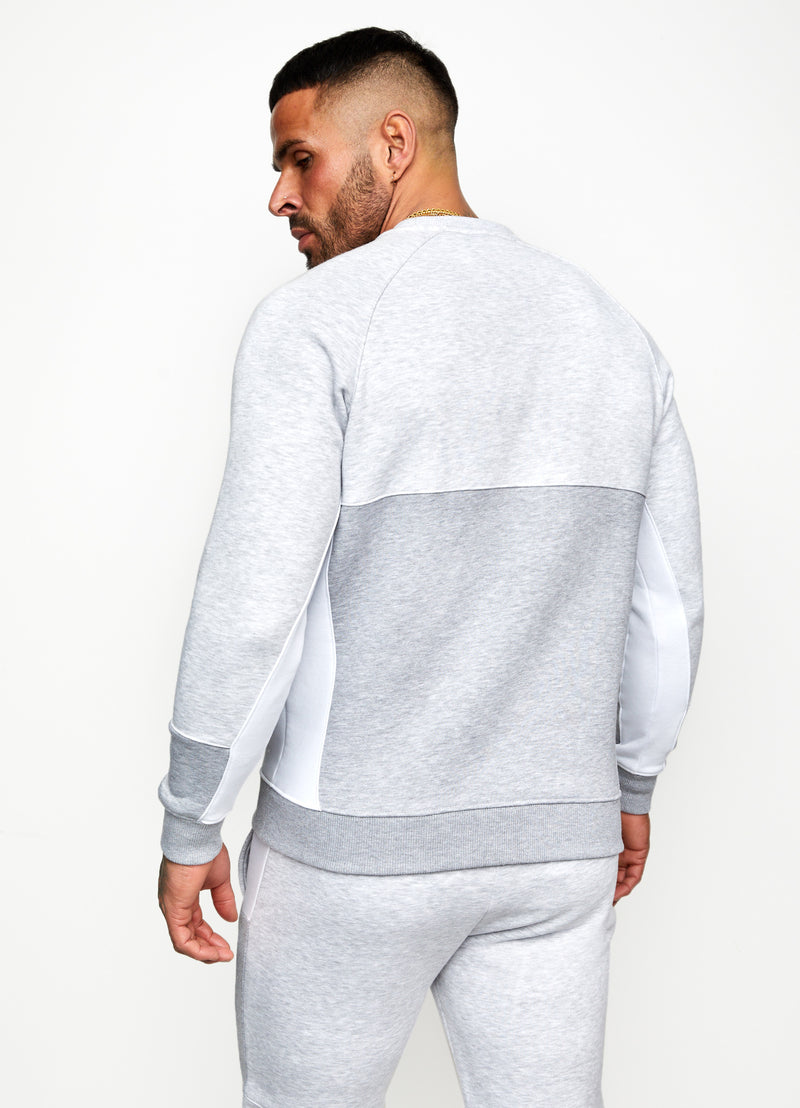 Gym King Minefield Crew - Snow Marl/White/Light Grey Marl