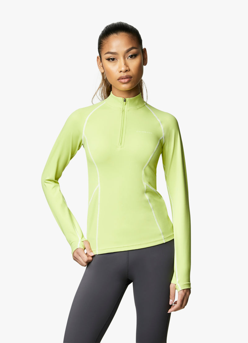 Gym King Motivate 1/4 Zip - Graphite/Lime