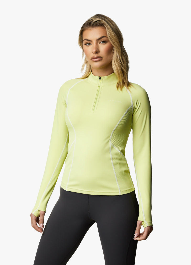 Gym King Motivate 1/4 Zip - Graphite/Lime