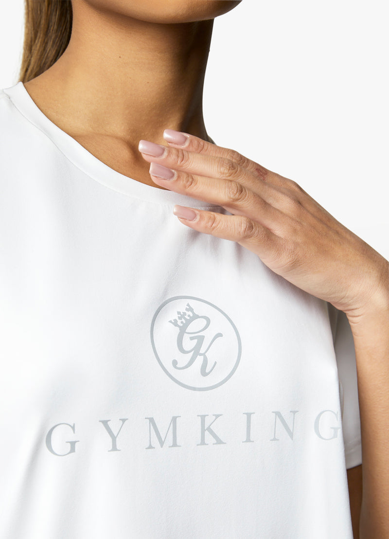 Gym King Pro Logo Tee - White