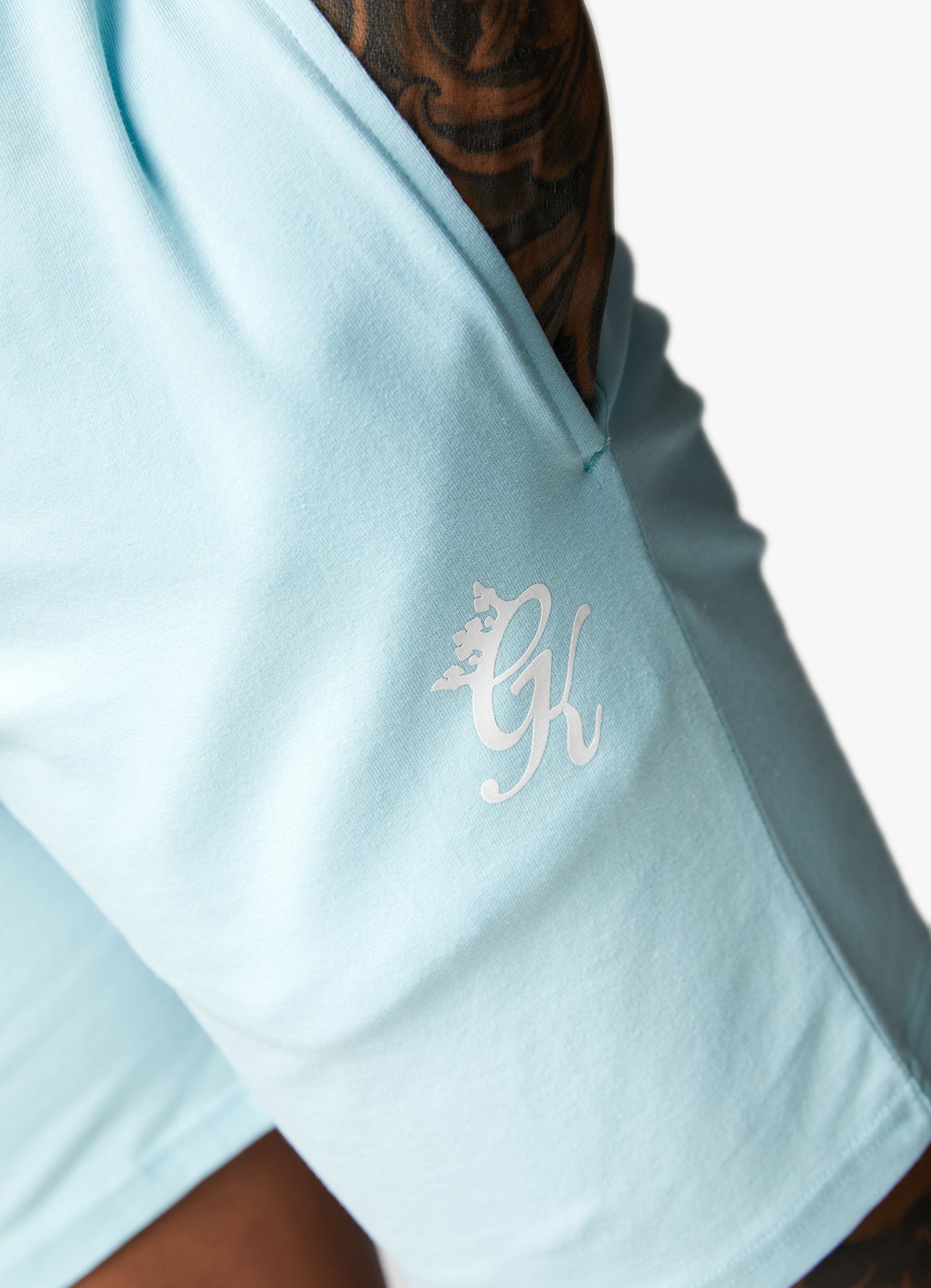 Gym King Pro Jersey Short - Aqua Sky