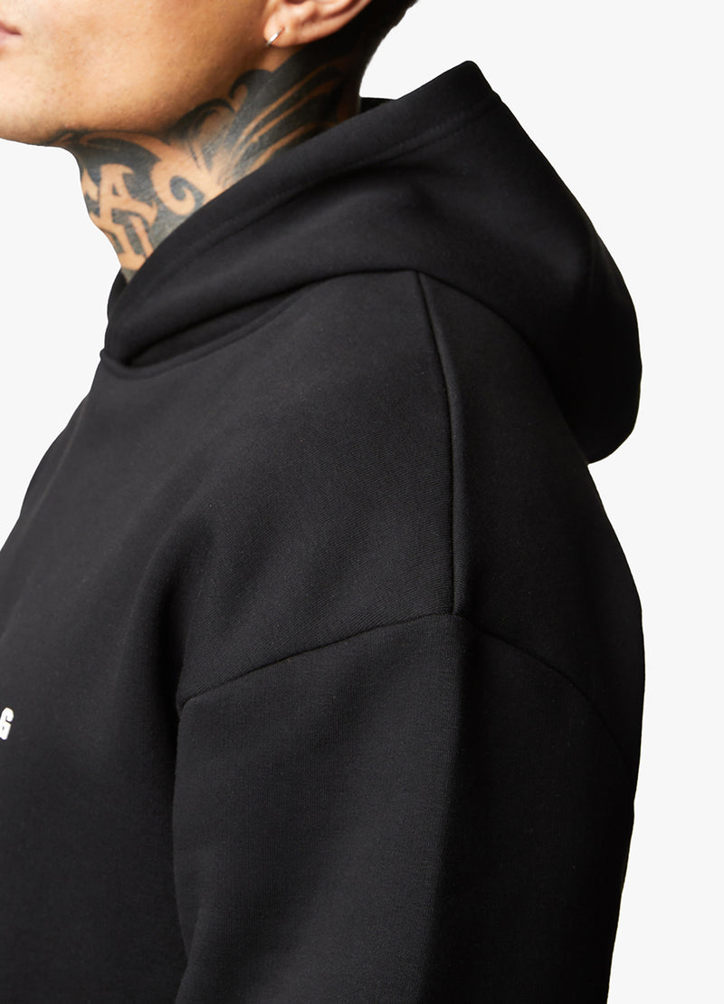 Gym King Rebellion Fleece Hood - Black