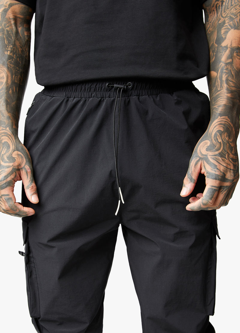 Rebellion Hood & Cargo Jogger - Black
