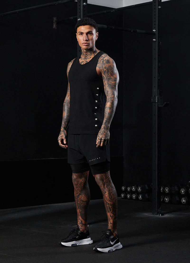 Gym King Rebellion Vest - Black