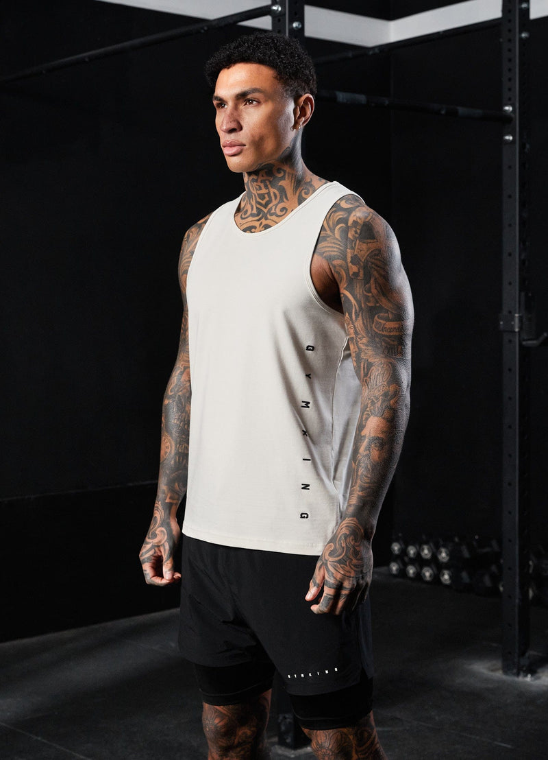 Gym King Rebellion Vest - Antique White