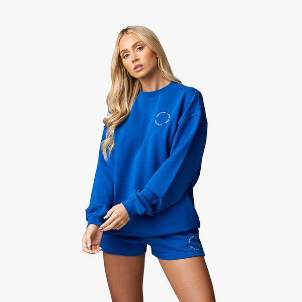 Gym King Recharge Oversized Crew - Royal Blue