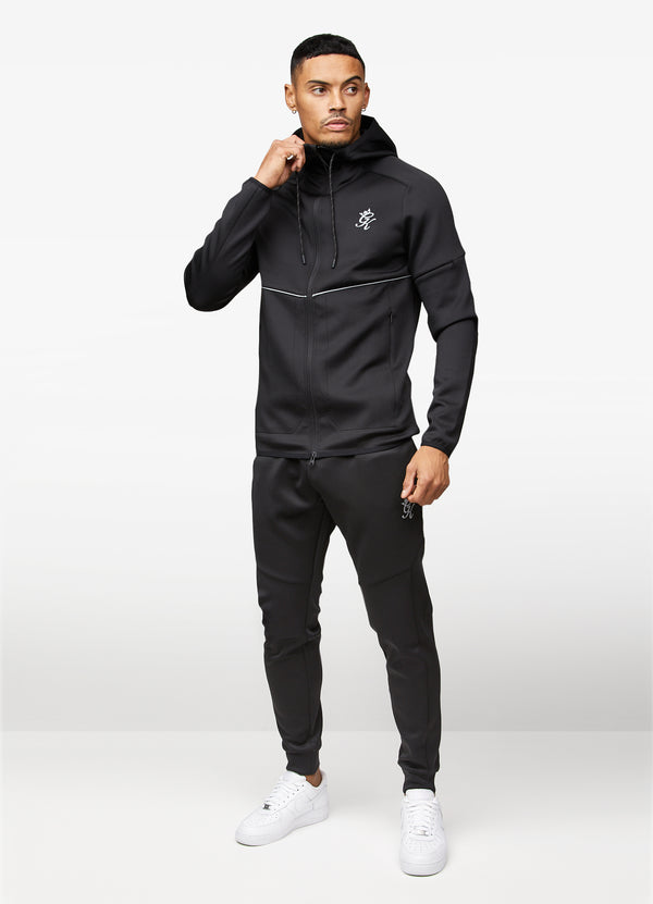 Gym King Reflect Poly Tracksuit - Black/Silver