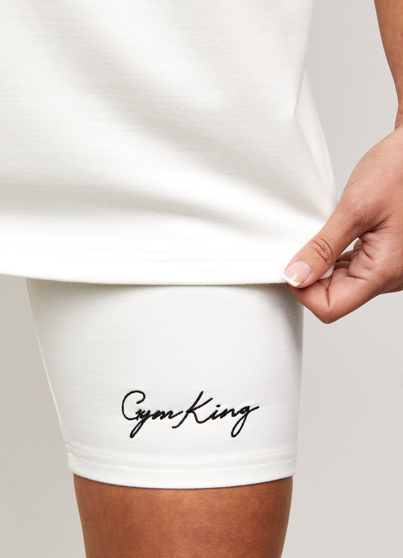 Gym King Script Cycle Short - Off-White