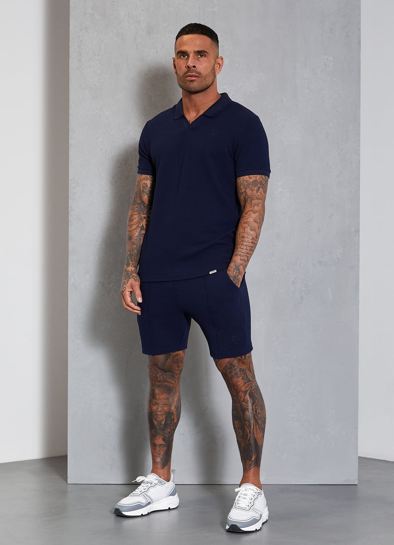 Gym King Signature Texture Polo - Navy