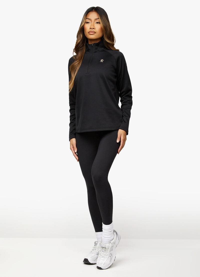 Gym King Sport 1/4 Zip Funnel - Black