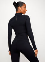 Gym King 1/4 Zip Funnel - Black/Rose Gold