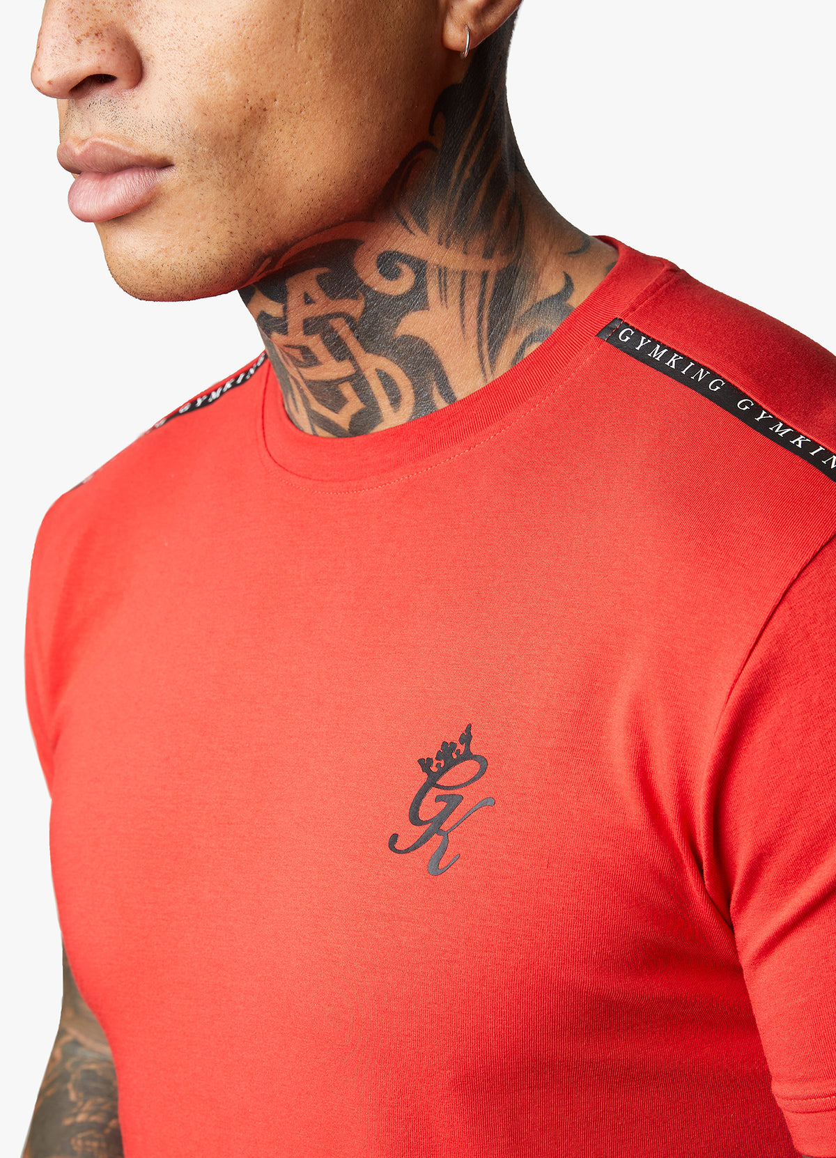 Gym King Taped Jersey T-Shirt - Red Rush