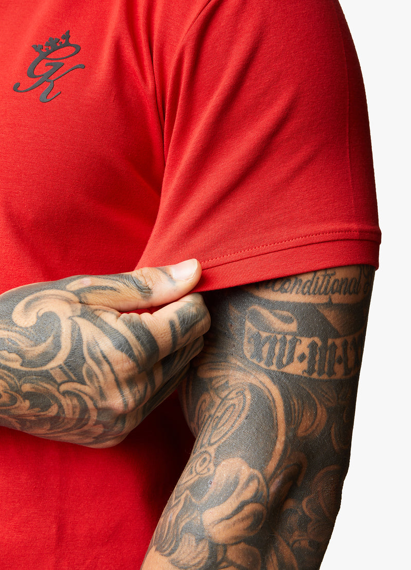 Gym King Taped Jersey Tee - Red Rush