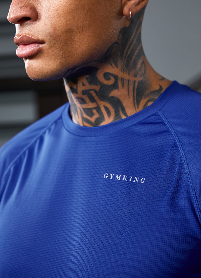 Gym King Uprising Ss Tee - Electric Blue