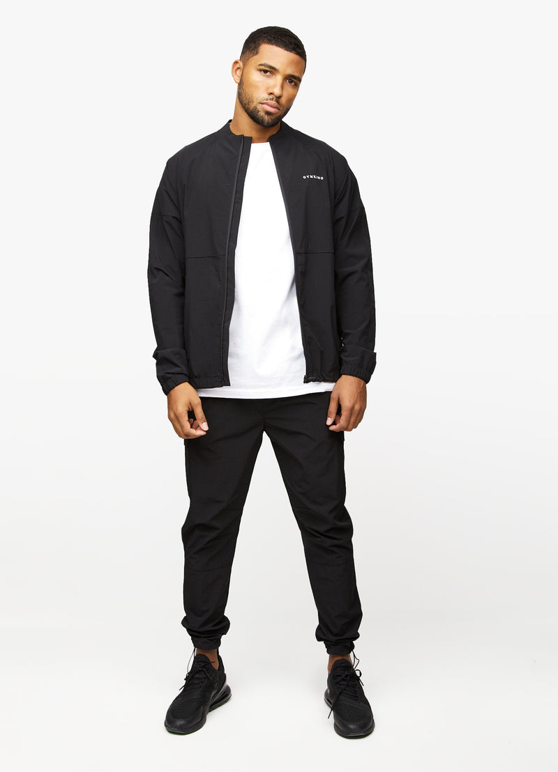 Gym King Utility Woven Bomber - Black