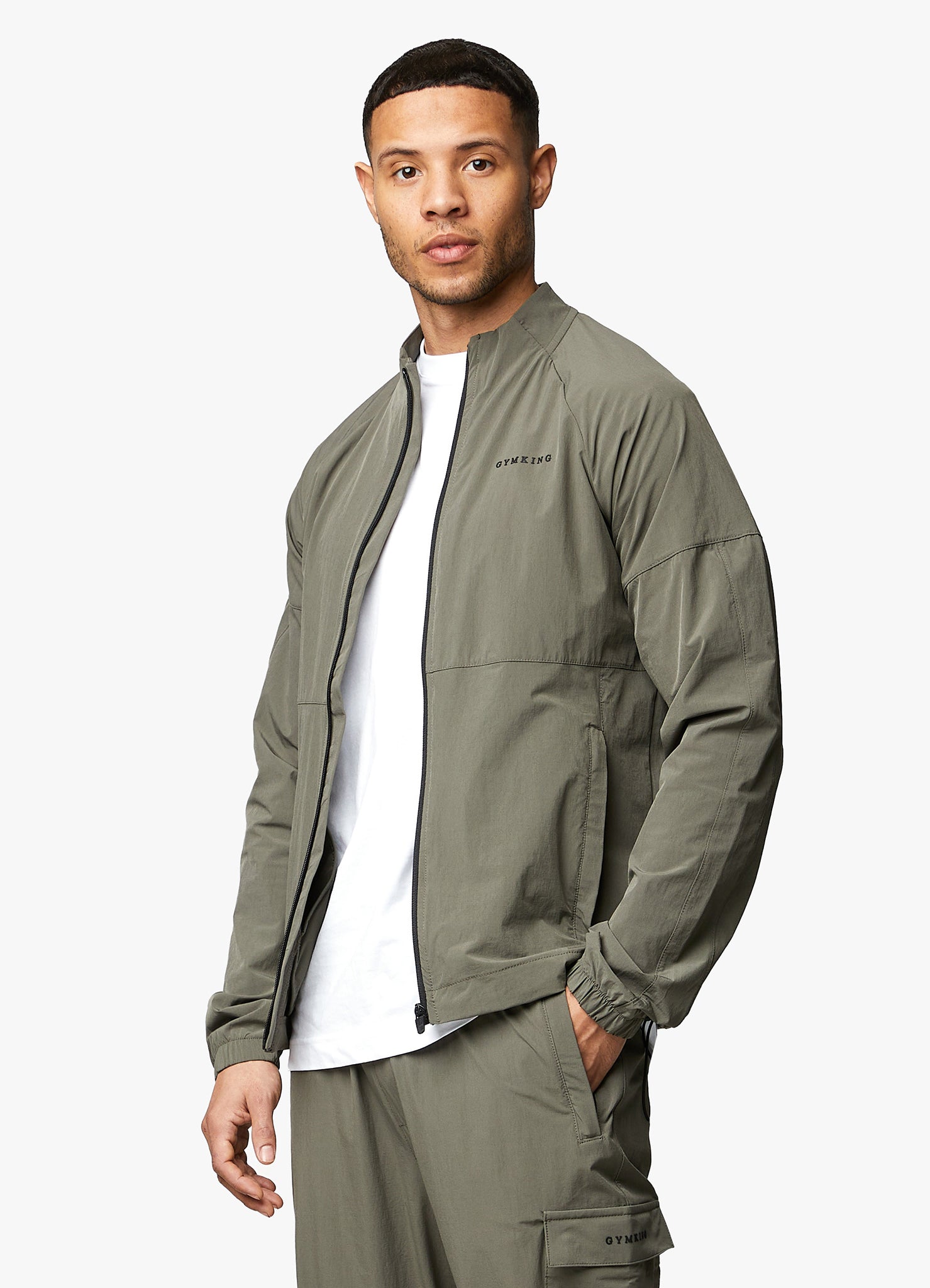 Gym King Utility Woven Bomber Olive GYM KING