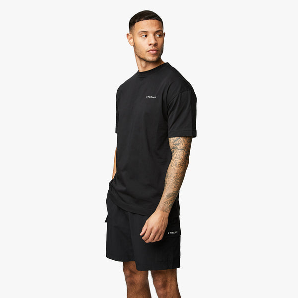 Gym King Premium Linear Tee - Black