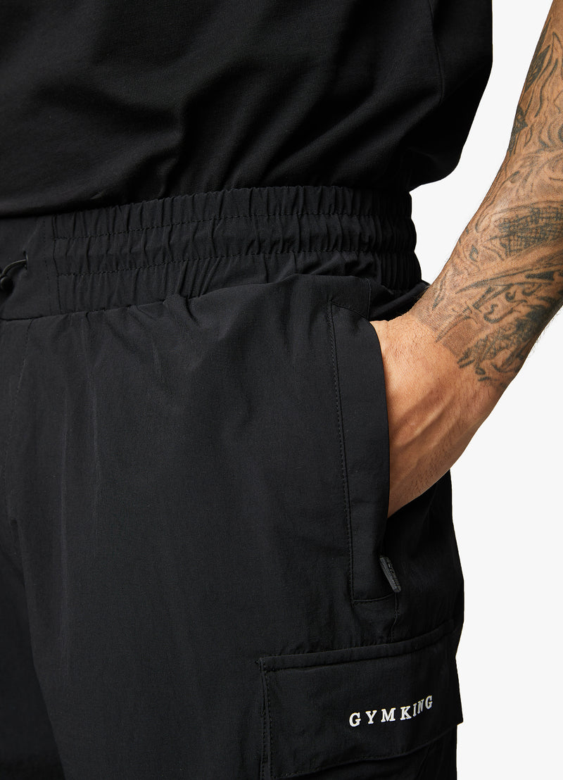 Gym King Utility Woven Cargo Short - Black