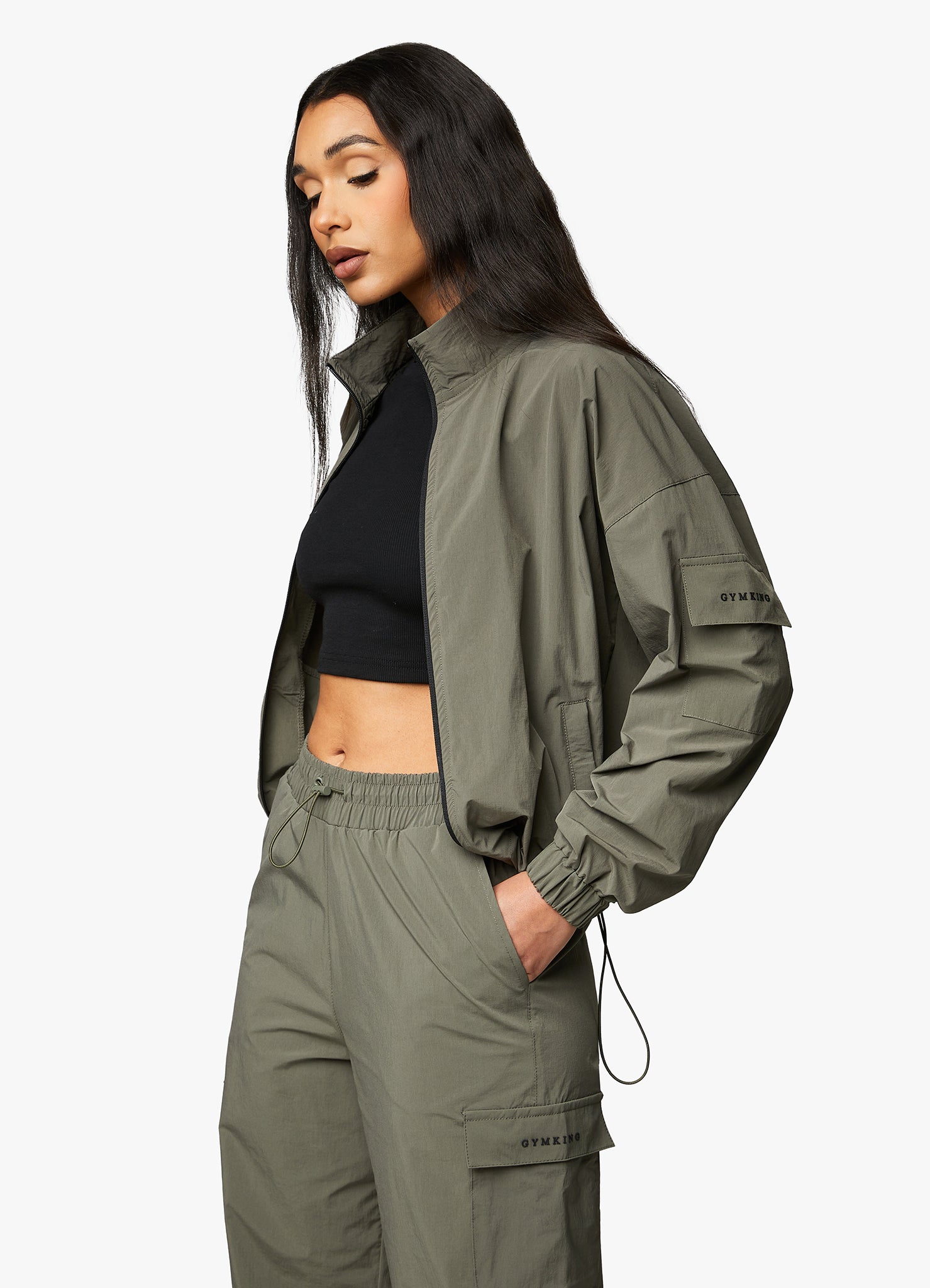 Gym King Utility Woven Jacket - Olive – GYM KING